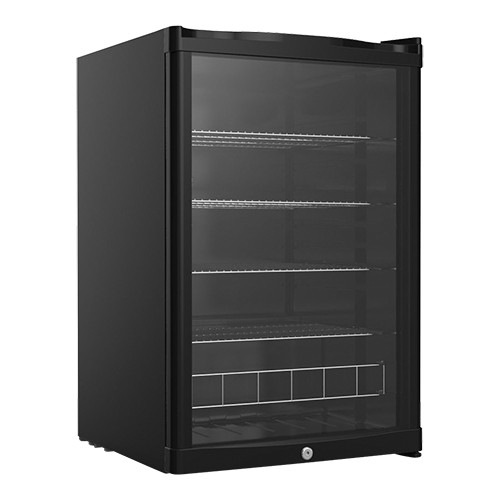Voorrecht nietig Moeras Husky koelkast glasdeur - 130 liter, zwart - Beuk Horeca