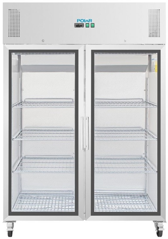 Automatisch Intact zingen Polar 2-deurs koelkast met glazen deuren - 1200 liter - CW198 - Beuk Horeca
