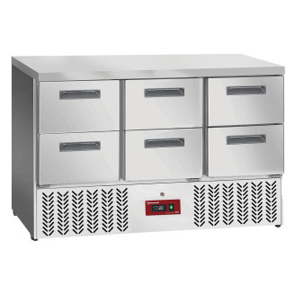 Diamond koeltafel, 6 laden GN 1/1
