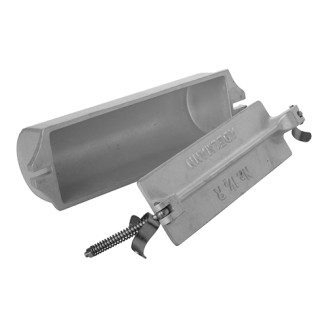 Patevorm 250x80 mm halfrond 1 1/2R - aluminium