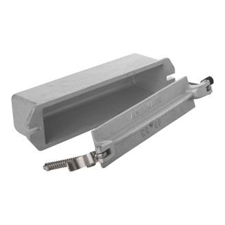Patevorm 240x55 mm vierkant 6P - aluminium