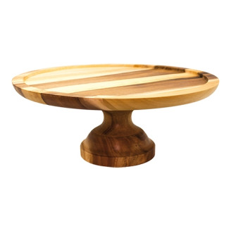 EMGA Taartstandaard met draaivoet - hout - 33cm