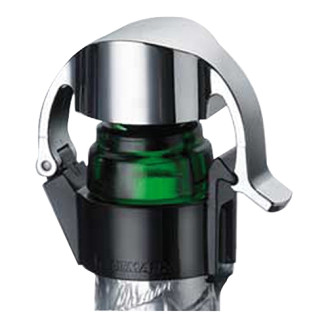 Westmark Champagneflesafsluiter Casco - Zwart - Verchroomd