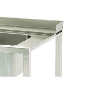 Maxima Spoeltafel - 90x75cm - Aanvoer Vaatwasser Rechts incl. Wasbak