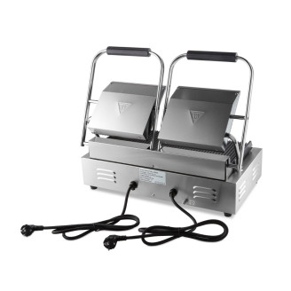 Maxima Contactgrill - Gegroefd - Dubbele Grillplaat - 2 x 22 cm
