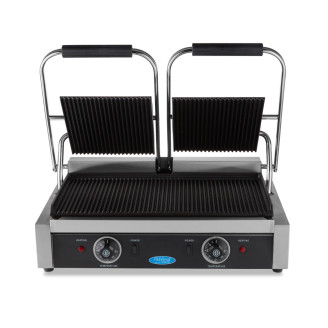 Maxima Contactgrill - Gegroefd - Dubbele Grillplaat - 2 x 22 cm