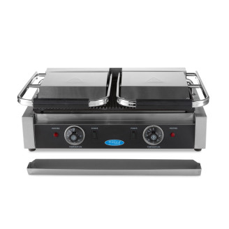 Maxima Contactgrill - Gegroefd - Dubbele Grillplaat - 2 x 22 cm