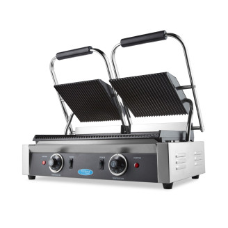 Maxima Contactgrill - Gegroefd - Dubbele Grillplaat - 2 x 22 cm