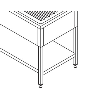 Maxima Spoeltafel - 140x70cm - 1 Wasbak - incl. Spatrand en Onderschap