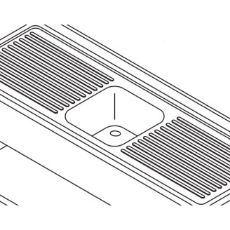 Maxima Spoeltafel - 140x70cm - 1 Wasbak - incl. Spatrand en Onderschap