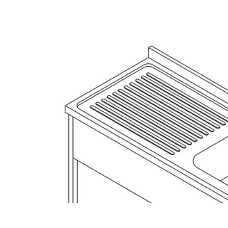 Maxima Spoeltafel - 120x60cm - 1 Wasbak - incl. Spatrand en Onderschap