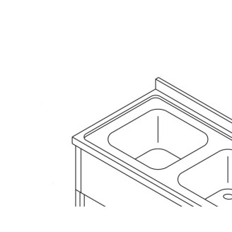 Maxima Spoeltafel - 200x70cm Aanvoer Vaatwasser Links incl 2 Wasbakken
