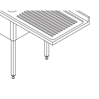 Maxima Spoeltafel - 200x70cm Aanvoer Vaatwasser Links incl 2 Wasbakken