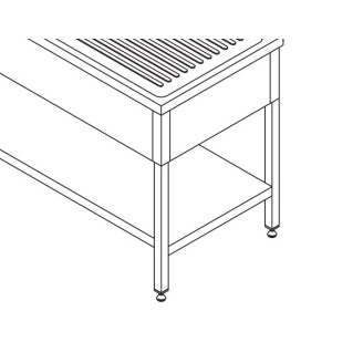 Maxima Spoeltafel - 190x70cm - 2 Wasbakken incl Spatrand en Onderschap