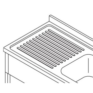 Maxima Spoeltafel - 210x70cm - 2 Wasbakken incl Spatrand en Onderschap