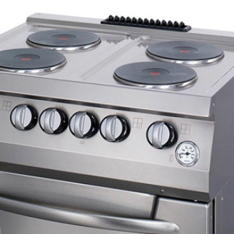 Maxima Heavy Duty Fornuis - 4 Pitten Met Oven - Dubbel - 70 cm - 400V