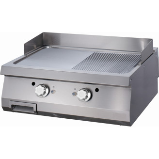 Maxima Heavy Duty Grillplaat - Half Gegroefd - Dubbel - 70 cm - Gas