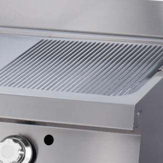 Maxima Heavy Duty Grillplaat - Half Gegroefd - Dubbel - 70 cm - Gas