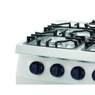 Maxima Heavy Duty Fornuis - 4 Pitten - Dubbel - 70 cm Diep - 31 kW - Gas met Oven