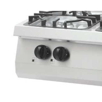 Maxima Heavy Duty Kookplaat - 4 Pitten - Dubbel - 70 cm Diep - 24 kW - Gas