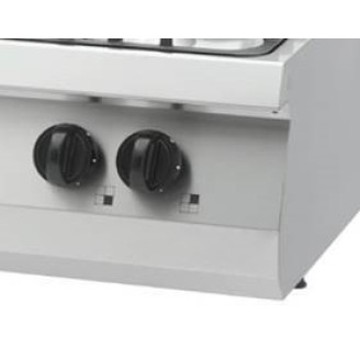 Maxima Heavy Duty Kookplaat - 4 Pitten - Dubbel - 70 cm Diep - 24 kW - Gas