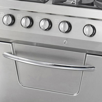 Maxima Heavy Duty Fornuis - 4 Pitten - Dubbel - 70 cm Diep - 37 kW - Gas incl. Oven