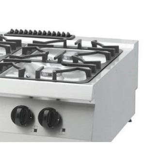 Maxima Heavy Duty Kookplaat - 4 Pitten - Dubbel - 70 cm Diep - 27 kW - Gas