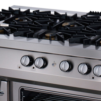Maxima Premium Fornuis - 6 Pitten - Driedubbel - 90 cm Diep - incl. Oven - Gas