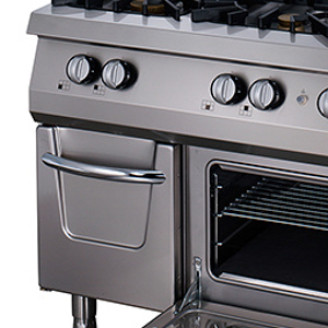 Maxima Premium Fornuis - 6 Pitten - Driedubbel - 90 cm Diep - Gas incl. Elektrische Oven