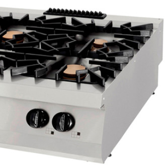 Maxima Premium Kookplaat - 6 Pitten - Driedubbel - 90 cm Diep - Gas