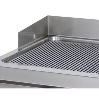 Maxima Premium Grillplaat - Gegroefd Chroom - Dubbel - 90cm - Gas