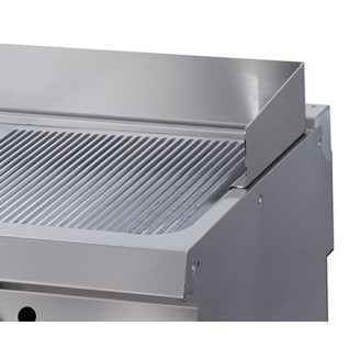 Maxima Premium Grillplaat - Half Gegroefd Chroom -Dubbel -90cm - 400V