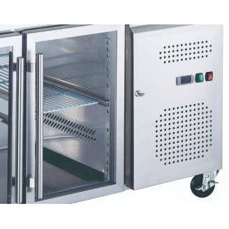 Maxima Koelwerkbank - 136 cm - 2 Glazen Deuren