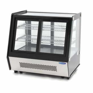 Maxima Gebaksvitrine - 125 L - 71 cm - Schuifdeuren Voor en Achter
