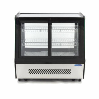 Maxima Gebaksvitrine - 125 L - 71 cm - Schuifdeuren Voor en Achter