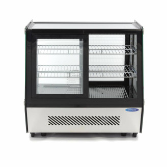 Maxima Gebaksvitrine - 125 L - 71 cm - Schuifdeuren Voor en Achter