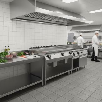 Mareno M1-900 Gasbakplaat Glad Mat Verchroomd - 120cm