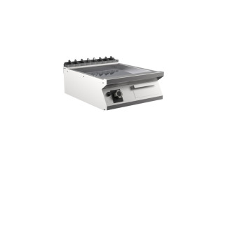 Mareno m1-700 gladde verchroomde gasbakplaat - 60cm