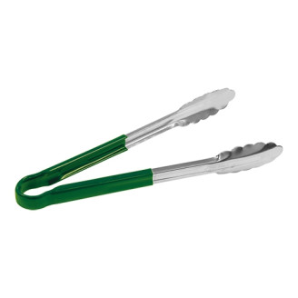 EMGA RVS Serveer tang groen 30cm