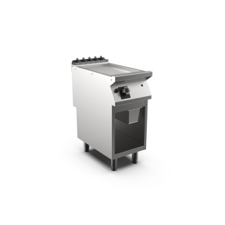Mareno m1-700 mat verchroomde geribbelde gasbakplaat - 40cm