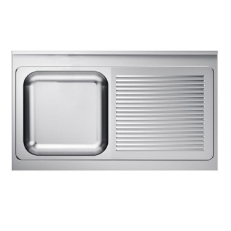 Gastro-inox RVS spoeltafelwerkblad (L) - 1200x700x40mm