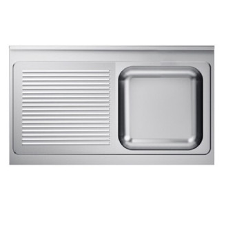 Gastro-inox RVS spoeltafelwerkblad (R) - 1200x700x40mm