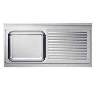 Gastro-inox RVS spoeltafelwerkblad (L) - 1400x700x40mm
