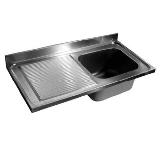 Gastro-inox RVS spoeltafelwerkblad (R) - 1400x700x40mm