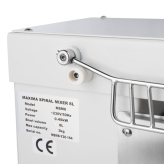 Maxima Spiraalkneder - 8 L - 4,5 Kg Deeg - Wit