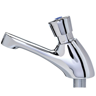 Gastro-inox fonteinkraan met waterbesparende drukknopbediening