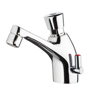 Gastro-inox mengkraan met waterbesparende drukknopbediening
