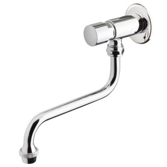 Gastro-inox fonteinkraan met waterbesparende drukknopbediening