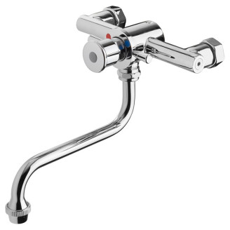 Gastro-inox mengkraan met waterbesparende drukknopbediening