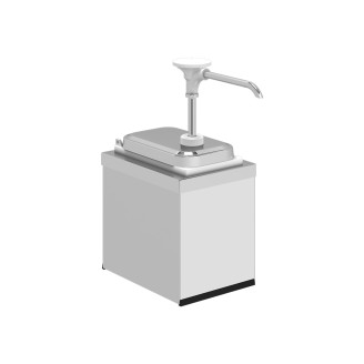 Kalando RVS dispenser met witte drukknopbediening - 1,9L